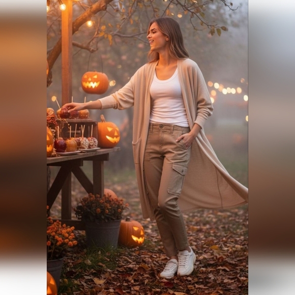 Wallflower Sheer Duster Cream Size Large - Picture 10 of 10